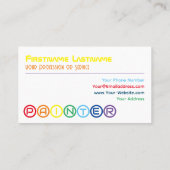 Elegant Painters regenboogkleurige cirkels Visitekaartje (Achterkant)