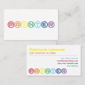 Elegant Painters regenboogkleurige cirkels Visitekaartje (Voorkant / Achterkant)