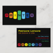 Elegant Painters regenboogkleurige letters Visitekaartje (Voorkant / Achterkant)