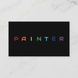 Elegant Painters regenboogkleurige letters Visitekaartje