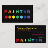 Elegant Painters regenboogkleurige stippen Visitekaartje (Voorkant / Achterkant)