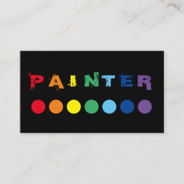 Elegant Painters regenboogkleurige stippen Visitekaartje