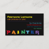 Elegant Painters regenboogkleurige stippen Visitekaartje (Achterkant)