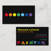 Elegant Painters regenboogkleurige stippen Visitekaartje (Voorkant / Achterkant)