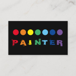 Elegant Painters regenboogkleurige stippen Visitekaartje