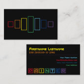 Elegant Painters regenboogkleurige vierkantjes Visitekaartje (Voorkant / Achterkant)