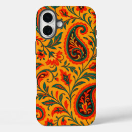 Elegant paisley bloempatroon iPhone 16 plus hoesje