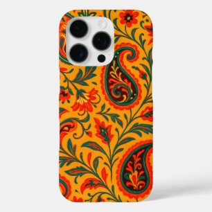 Elegant paisley bloempatroon iPhone 16 pro hoesje