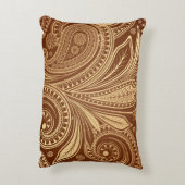 Elegant  Paisley Burgundy Gold Accent Kussen (Achterkant (Verticaal))
