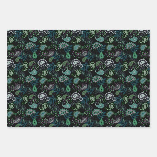 Elegant Paisley Combinaties | Alle voorvallen Inpakpapier Vel (Voorkant 3)