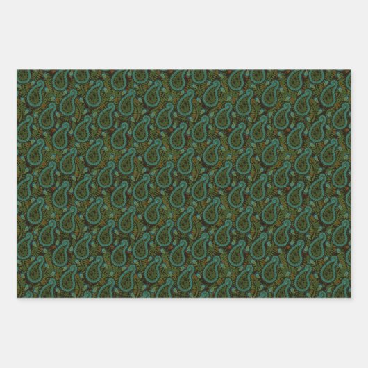 Elegant Paisley Combinaties | Alle voorvallen Inpakpapier Vel (Voorkant 2)