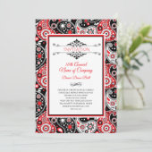 Elegant Paisley Country Western Style Party Kaart (Staand voorkant)