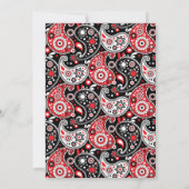 Elegant Paisley Country Western Style Party Kaart (Achterkant)