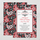 Elegant Paisley Country Western Style Party Kaart (Voorkant / Achterkant)