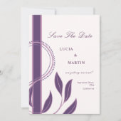 Elegant Paisley Fated Floral Save The Date Kaart (Voorkant)