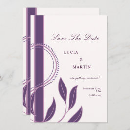 Elegant Paisley Fated Floral Save The Date Kaart