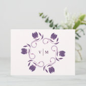 Elegant  Paisley Fated Floral Save The Date Kaart (Staand voorkant)