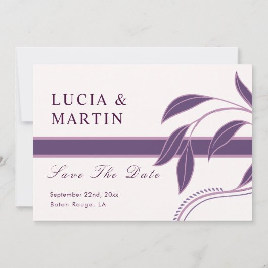 Elegant  Paisley Fated Floral Save The Date Kaart (Achterkant)