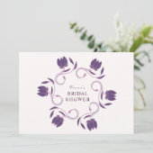 Elegant  Paisley Fated Floral Vrijgezellenfeest Kaart (Staand voorkant)