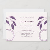 Elegant  Paisley Fated Floral Vrijgezellenfeest Kaart (Achterkant)