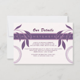 Elegant Paisley Fated Floral Wedding Detail RSVP Kaartje