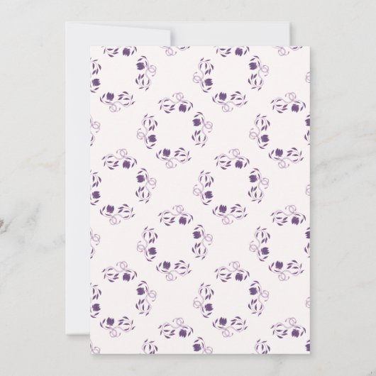 Elegant  Paisley Fated Floral Wedding Kaart (Achterkant)