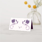 Elegant  Paisley Fated Floral Wedding Plaatskaartje (Achterkant)