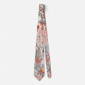 Elegant paisley Floral Patroon Grijs en roze Stropdas (Voorkant)