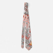 Elegant paisley Floral Patroon Grijs en roze Stropdas (Achterkant)