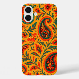 Elegant Paisley Floral Pattern iPhone 16 Plus Hoesje