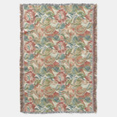 Elegant Paisley Floral Pattern Throw Blanket Deken (Voorkant Verticaal)