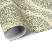 Elegant Paisley ingewikkeld zwart-wit Cadeaupapier (Rol Hoek)