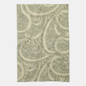 Elegant Paisley  ingewikkeld zwart-wit Theedoek (Verticaal)