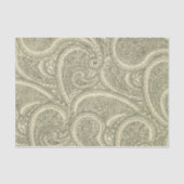 Elegant Paisley  ingewikkeld zwart-wit Tissuepapier (Voorkant)