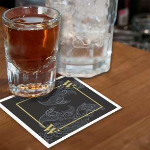 Elegant Paisley Monogram Initiaal Servet