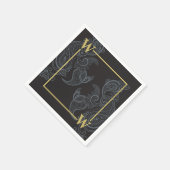 Elegant Paisley Monogram Initiaal Servet (Hoek)