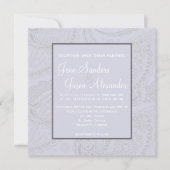 Elegant Paisley Pleal Wedding Invitation Kaart (Voorkant)