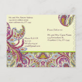 Elegant  Paisley Wedding Invitation Uitnodiging Briefkaart (Achterkant)