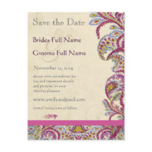 Elegant  Paisley Wedding Save the Date