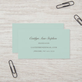 Elegant Pale Blue Business Card Visitekaartje