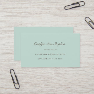 Elegant Pale Blue Business Card Visitekaartje