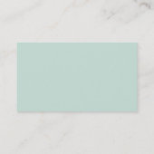 Elegant Pale Blue Business Card Visitekaartje (Achterkant)