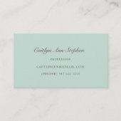 Elegant Pale Blue Business Card Visitekaartje (Voorkant)