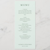 Elegant Pale Green Menu Template (Voorkant)