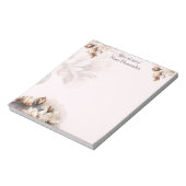 Elegant Pale Pink Floral Custom  Notitieblok (Linkerzijde)
