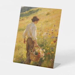 Elegant Paleis Bal - Oude Olie Schilderij Bureaubl Reclamebord Met Voetstuk