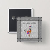 Elegant Palestine Button Palestine Sjaal Pin Thema (Voorkant /achterkant)