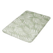 Elegant Palm Leaves Milk Olive Green Pattern Badmat (Gekanteld)