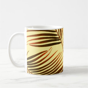 Elegant Palm Repeat Patroon Ontwerp Koffiemok
