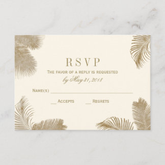 Elegant Palm RSVP-kaart RSVP Kaartje